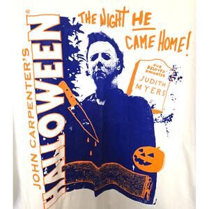 John Carpenter Halloween Michael Myers White Long Sleeve Shirt XL Horror NEW